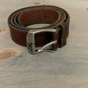 Browning leather belt